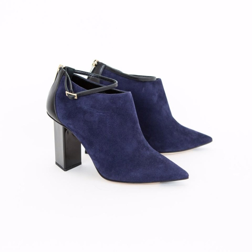 Jimmy Choo Dark Blue Suede Booties